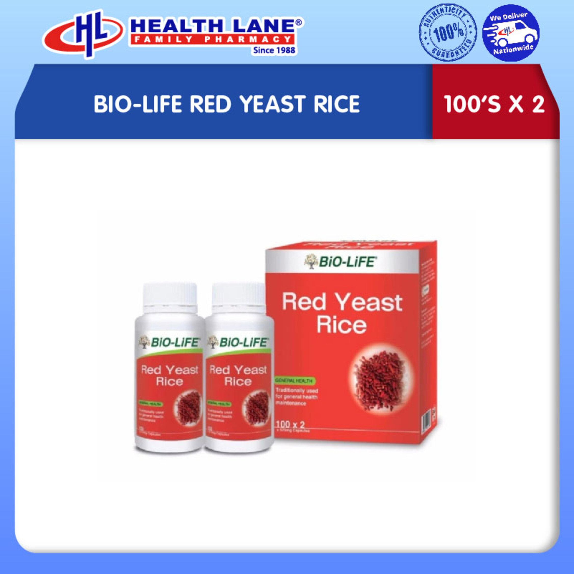 BIO-LIFE RED YEAST RICE (100'SX2)